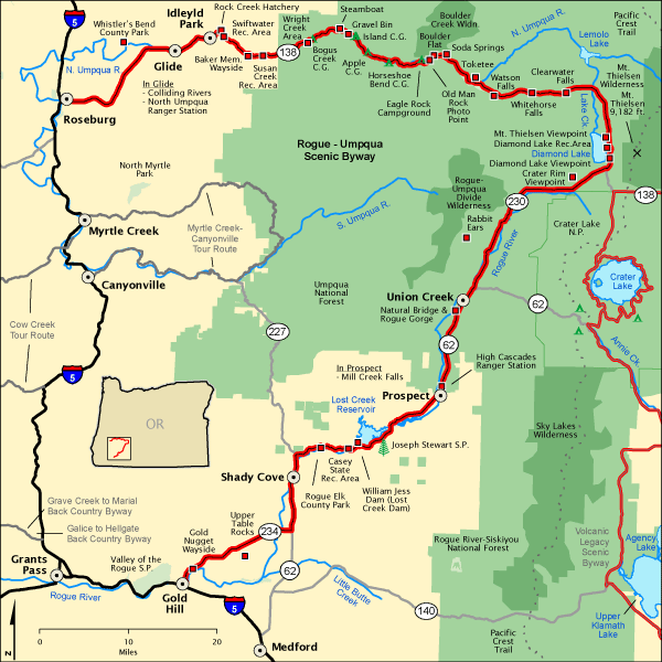 Rogue Umpqua Scenic Byway | I-5 Exit Guide