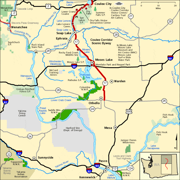 Coulee Corridor Scenic Byway | I-5 Exit Guide
