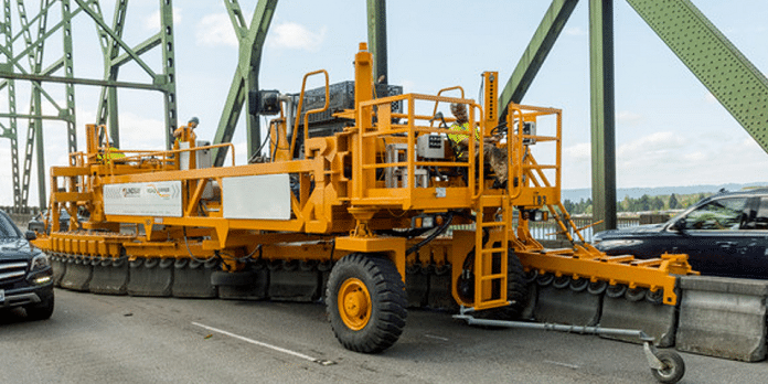 Zipper Barrier Truck | I-5 Exit Guide