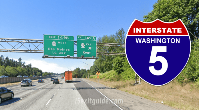 Washington DOT Suspends Most Construction for Thanksgiving Holiday Kent, Washington I-5 Traffic | I-5 Construction | I-5 Exit Guide