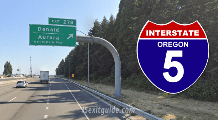 I-5 Ramp to Exit 278 to Close December 29 at the Aurora-Donald Interchange Oregon I-5 Traffic | I-5 Construction | I-5 Exit Guide