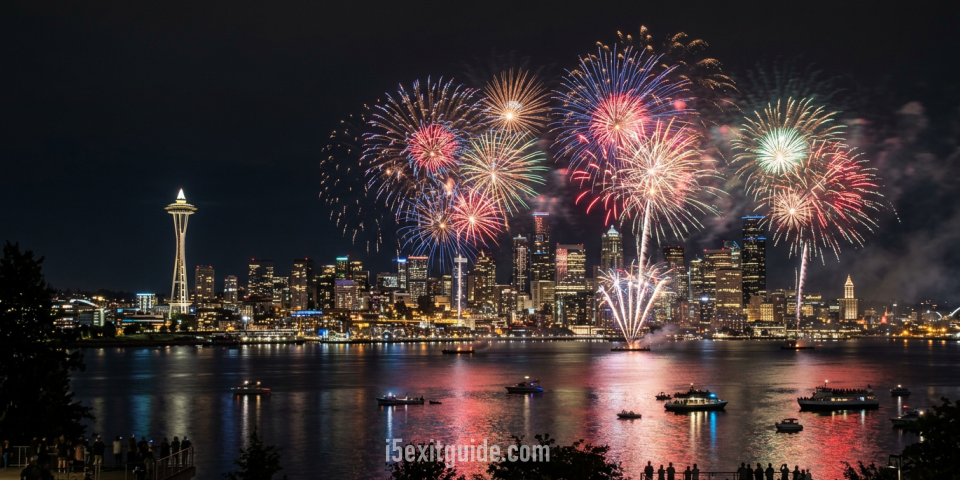 Seattle, Washington fireworks display | I-5 Exit Guide